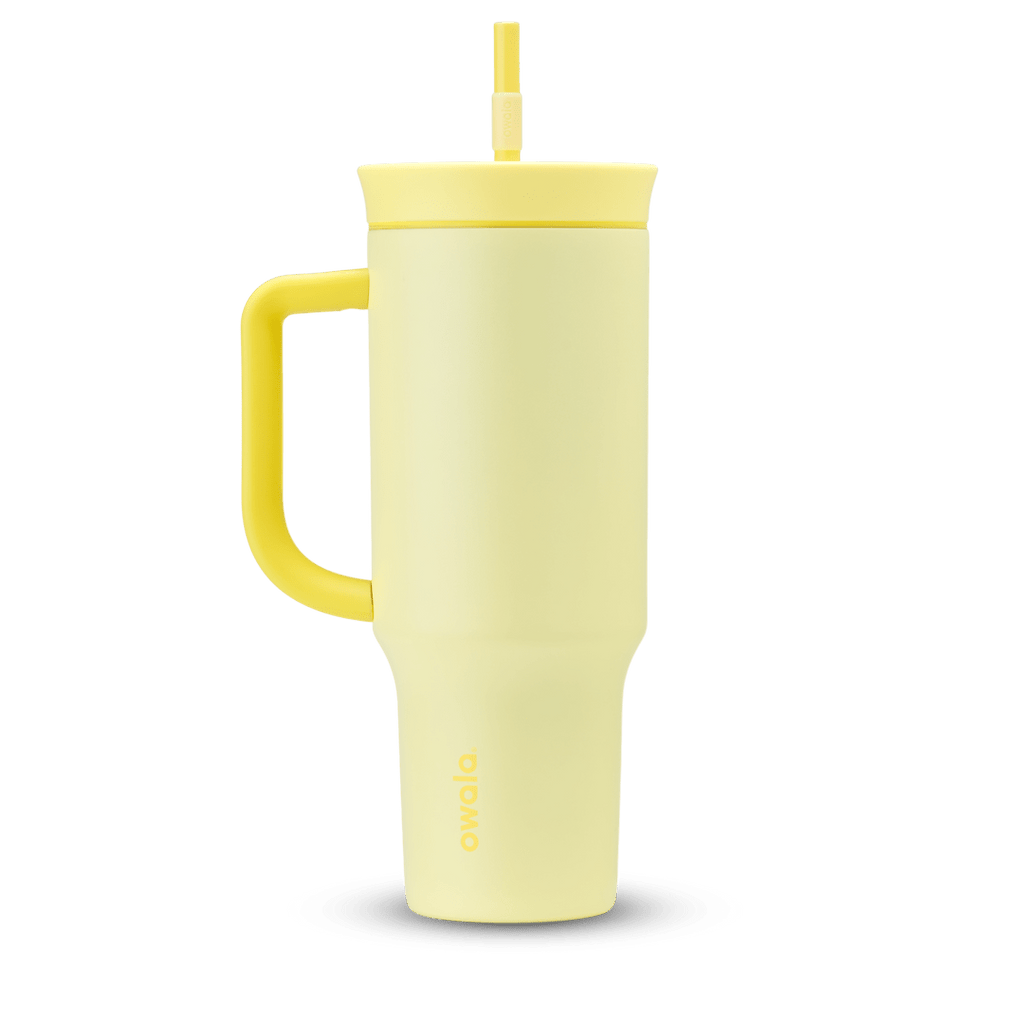 40oz Tumbler in bright pale yellow