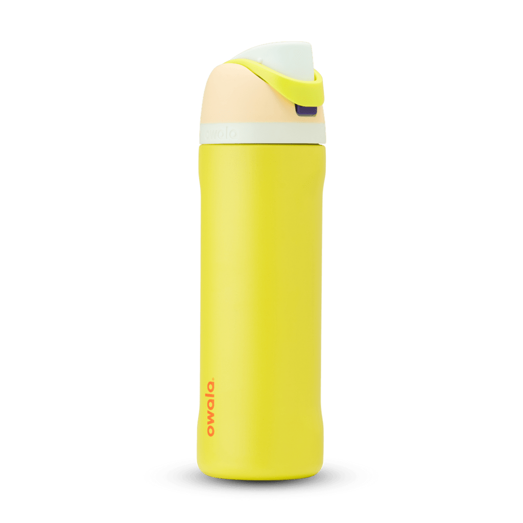 Owala FreeSip® CA, 24oz / 25oz / 32oz / 40oz, Stainless Steel / Tritan Plastic — 24oz / Lemon Limeade / Stainless Steel