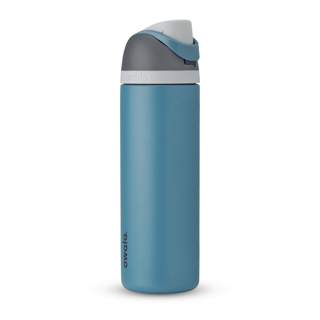 Owala FreeSip® Custom, Stainless Steel, 32oz / 40oz / 24oz — Blue Oasis / Stainless Steel / 24oz
