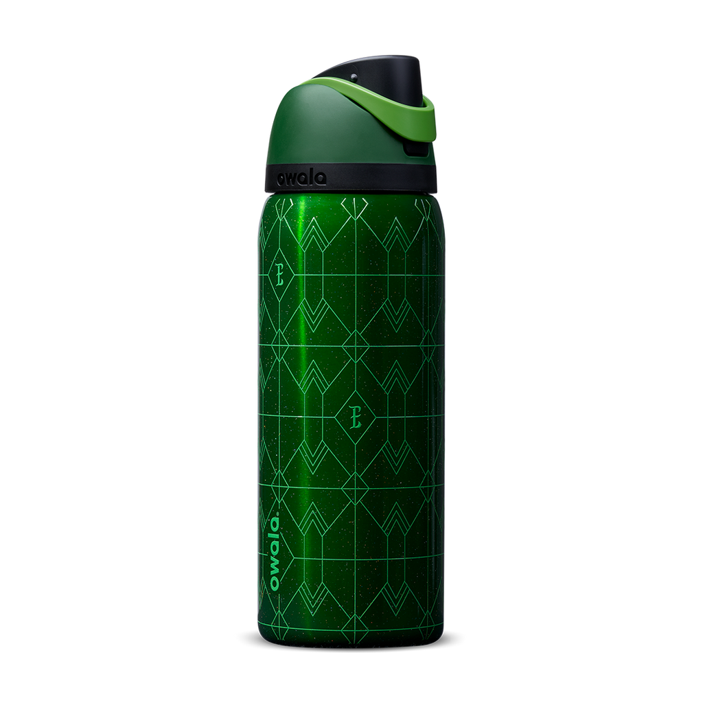 Owala Wicked Elphaba edition FreeSip 32oz bottle in deep emerald green