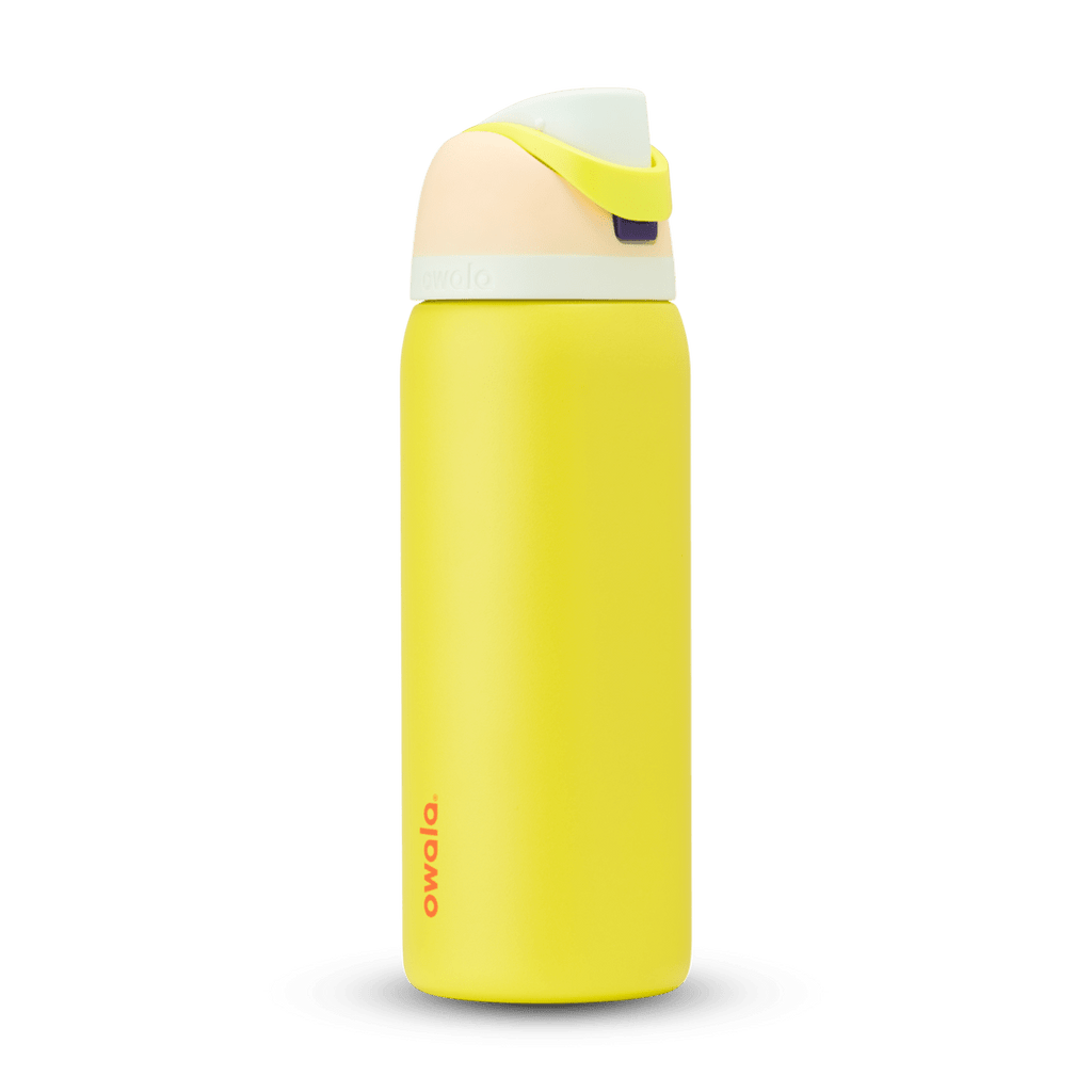 Owala FreeSip EMEA, Stainless Steel / Plastic, 24oz / 32oz / 16oz / 25oz — Lemon Limeade / Stainless Steel / 32oz
