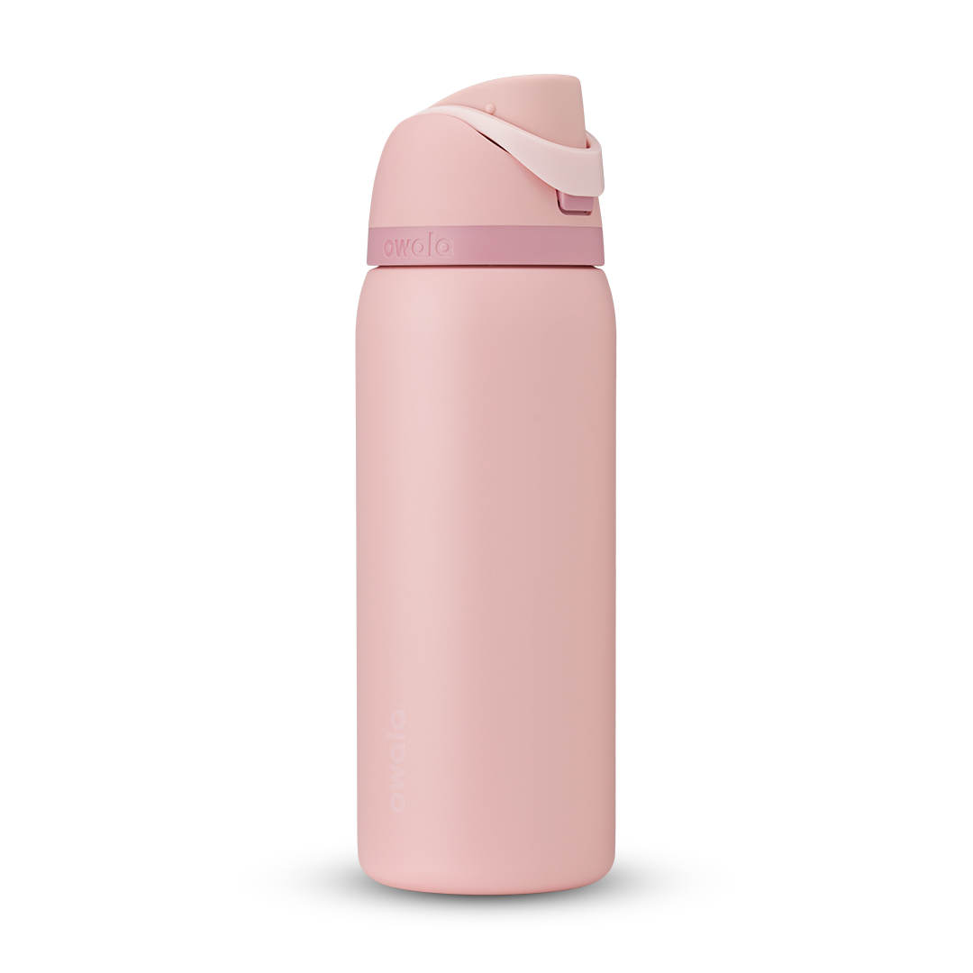 Owala FreeSip AU, Stainless Steel / Tritan Plastic, 24oz / 32oz / 40oz / 25oz, APAC — Rose Quartz / Stainless Steel / 32oz