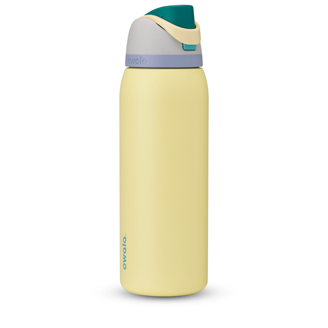 Owala FreeSip AU, Stainless Steel / Tritan Plastic, 24oz / 32oz / 40oz / 25oz, APAC — Sunny Daze / Stainless Steel / 40oz