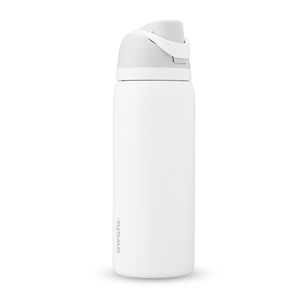 Owala FreeSip AU, Stainless Steel / Tritan Plastic, 24oz / 32oz / 40oz / 25oz, APAC — Shy Marshmallow / Stainless Steel / 32oz