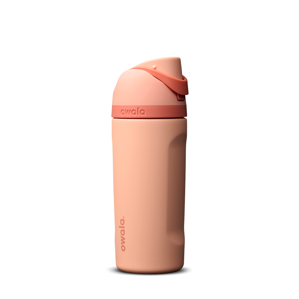Owala FreeSip EMEA, Stainless Steel / Plastic, 24oz / 32oz / 16oz / 25oz — Peach of Mind / Stainless Steel / 16oz