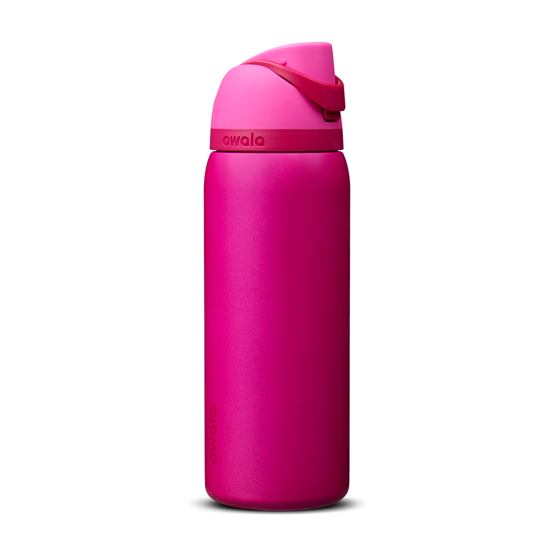 Owala FreeSip® CA, 24oz / 25oz / 32oz / 40oz, Stainless Steel / Tritan Plastic — 32oz / Read My Lips / Stainless Steel