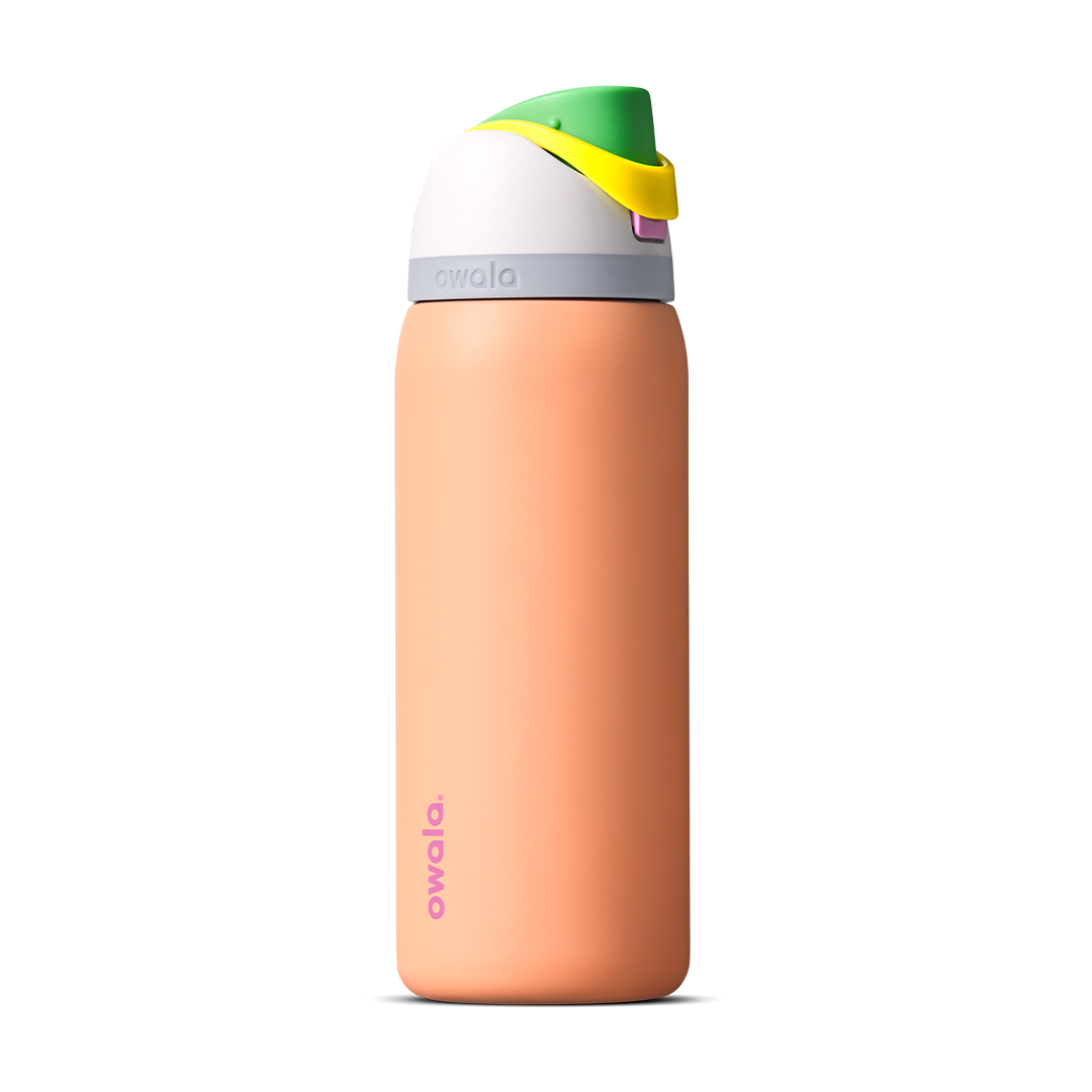Owala FreeSip EMEA, Stainless Steel / Plastic, 24oz / 32oz / 16oz / 25oz — Peachy Keen / Stainless Steel / 32oz